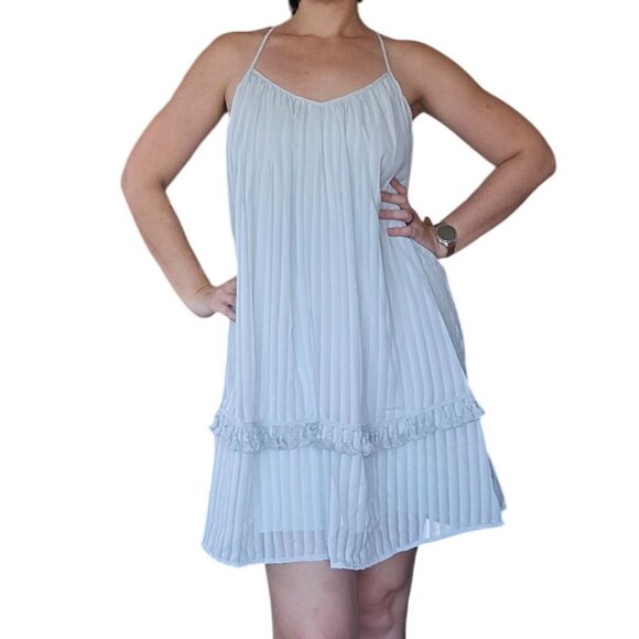 NWT Gianni Bini Cornflower Blue Flowy Boho Backless Shift Dress Women's Size XL - Picture 1 of 8